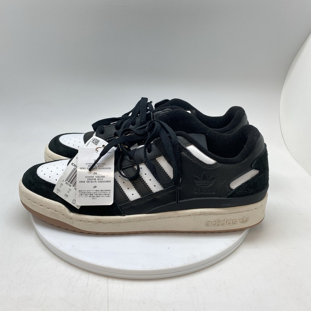 Adidas Sneakers Forum Low Mens 10.5 ID6857 Black White Causal Skate Shoes New - Picture 3 of 10